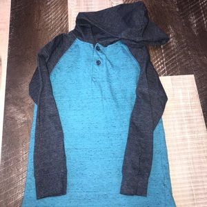Boys youth hooded long sleeve shirt